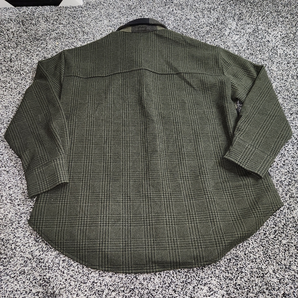 Seve Madden Sophia Shacket /Jacket, pockets Green/ Sage/ Black Plaid Women' Sz L - Picture 7 of 8